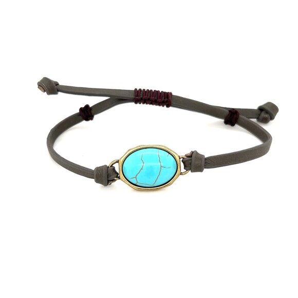 Turquoise Color Adjustable Bracelet - Picture 1 of 3